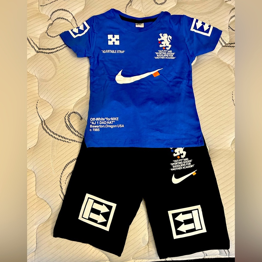 Boys Nike Off White Short Set